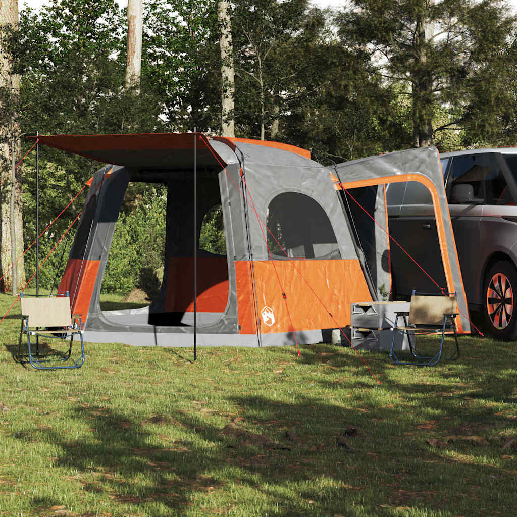 Autotent 4-Persoons Waterdicht Grijs En Oranje