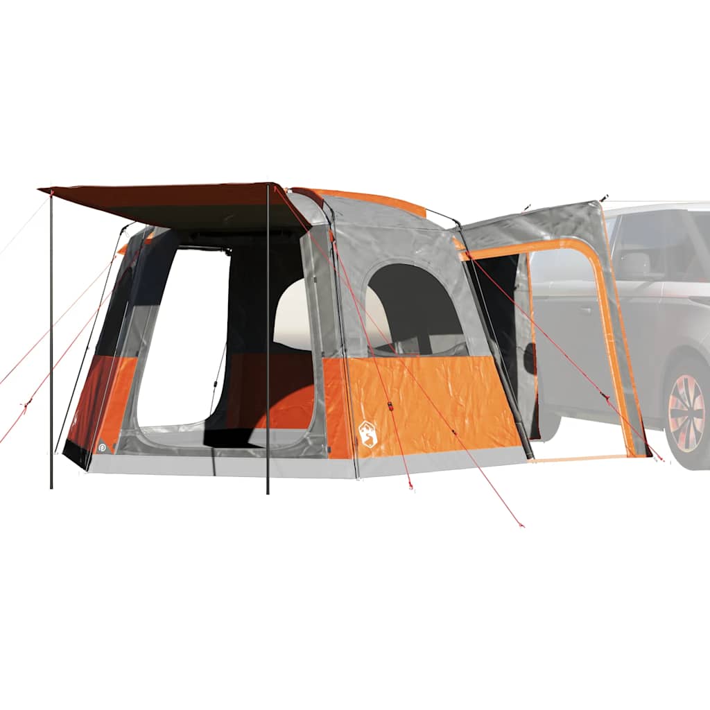 Autotent 4-Persoons Waterdicht Grijs En Oranje