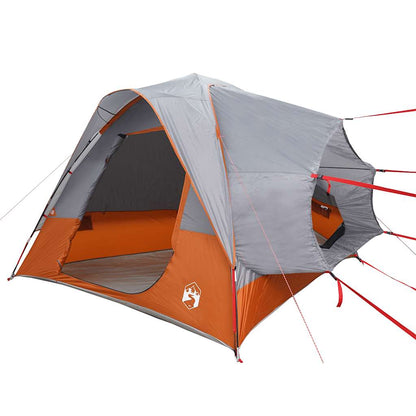 Autotent 4-Persoons Waterdicht Grijs En Oranje