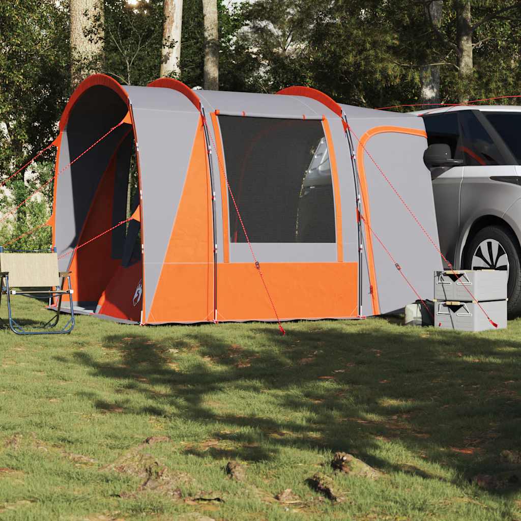 Autotent 4-Persoons Waterdicht Grijs En Oranje