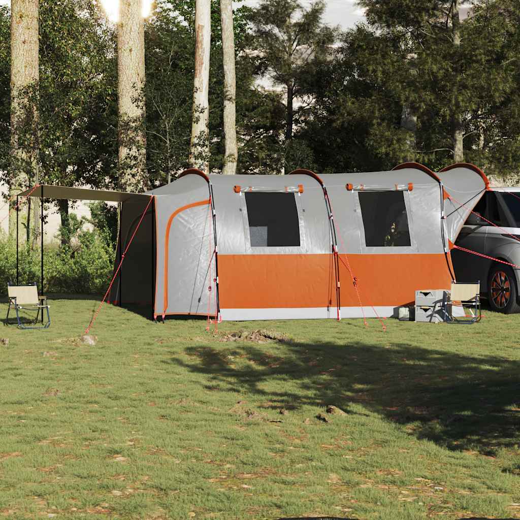 Autotent 4-Persoons Waterdicht Grijs En Oranje