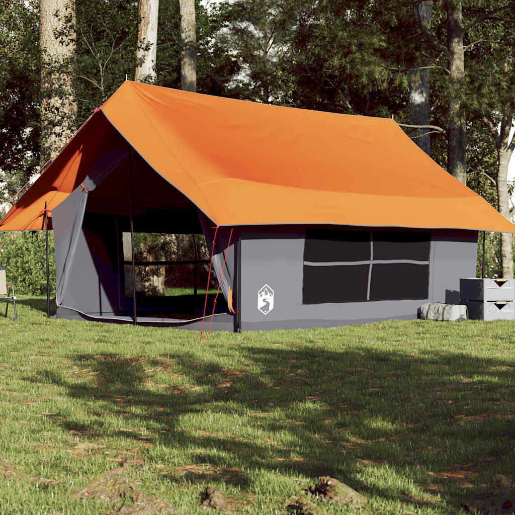 Tent 5-Persoons Waterdicht Grijs En Oranje