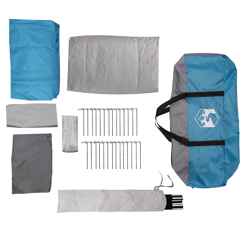 Tunneltent Voor Gezin 8-Persoons Waterdicht Blauw