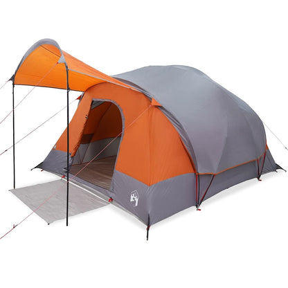 Tunneltent 8-Persoons Waterdicht Grijs En Oranje