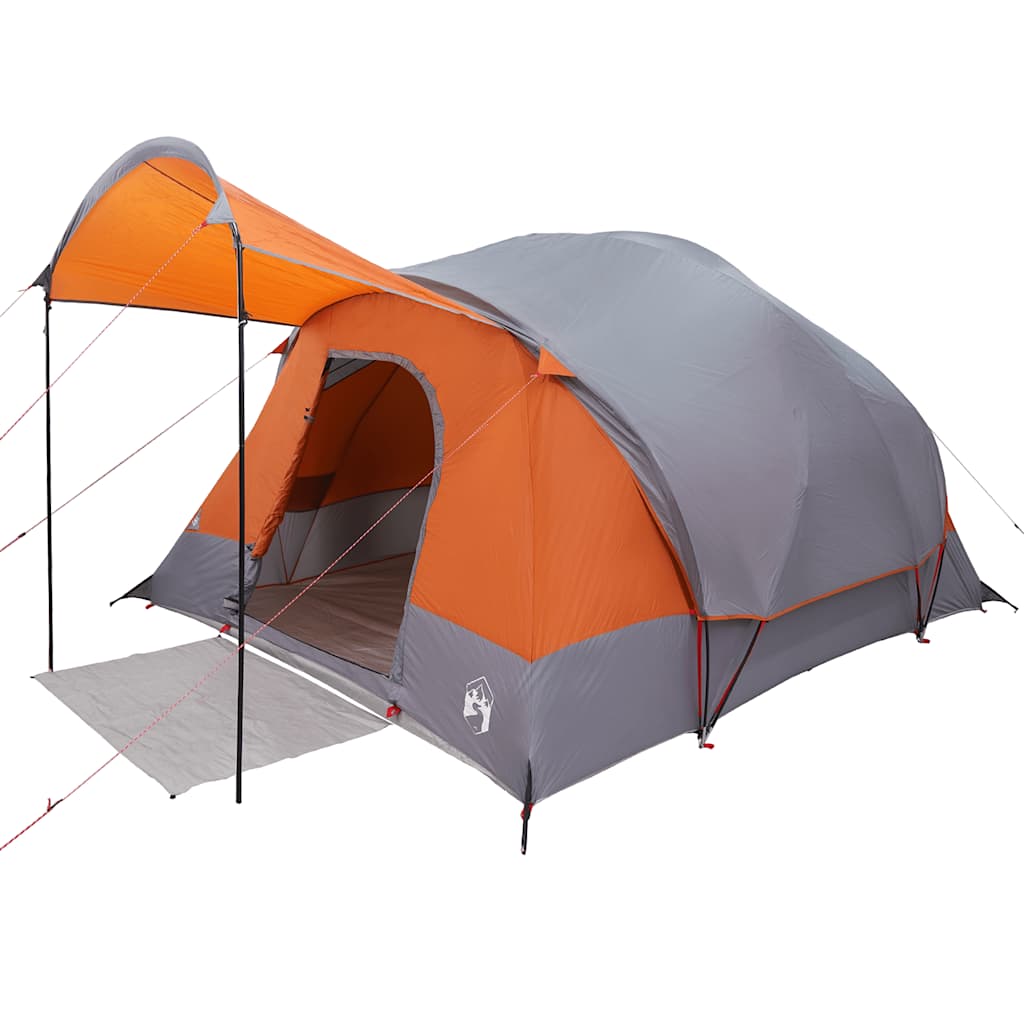Tunneltent 8-Persoons Waterdicht Grijs En Oranje