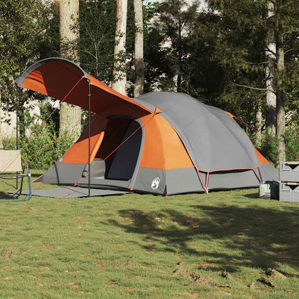 Tunneltent 8-Persoons Waterdicht Grijs En Oranje