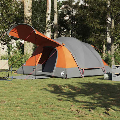 Tunneltent 8-Persoons Waterdicht Grijs En Oranje