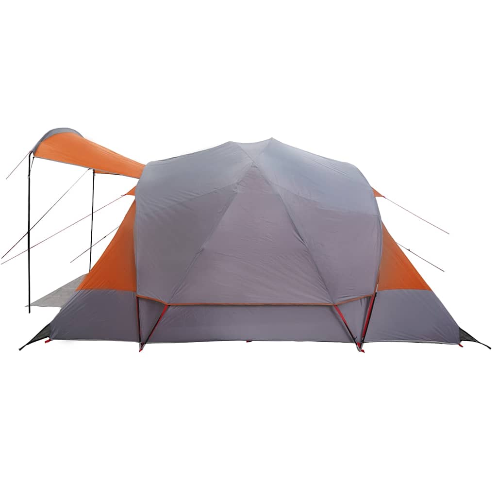 Tunneltent 8-Persoons Waterdicht Grijs En Oranje