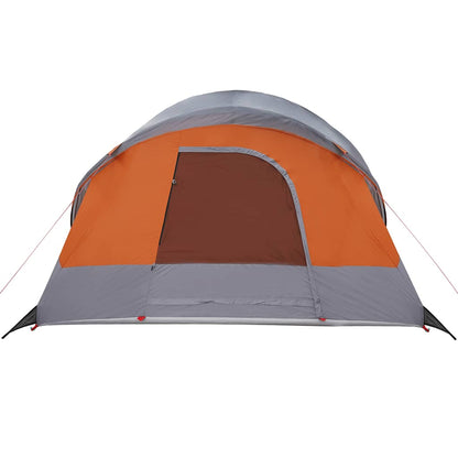 Tunneltent 8-Persoons Waterdicht Grijs En Oranje