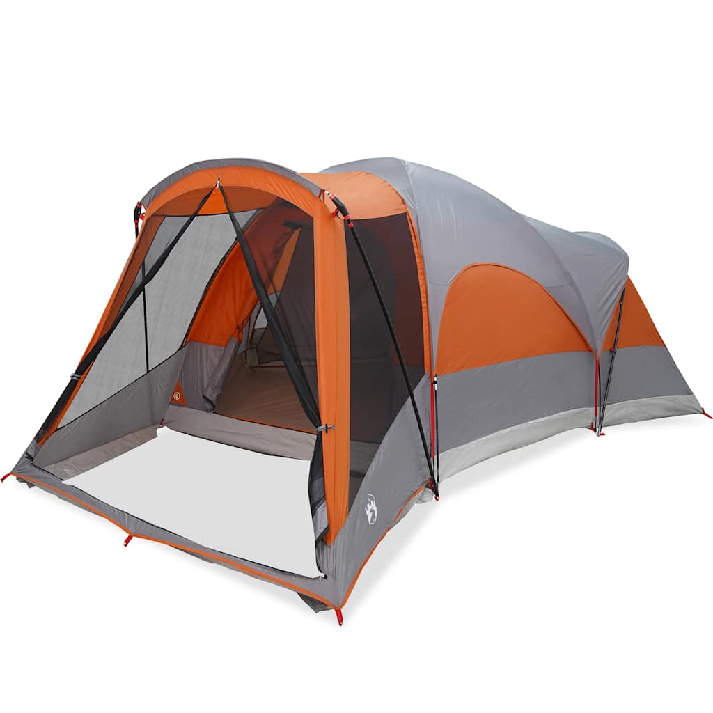 Tunneltent 8-Persoons Waterdicht Grijs En Oranje