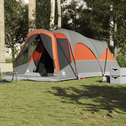 Tunneltent 8-Persoons Waterdicht Grijs En Oranje