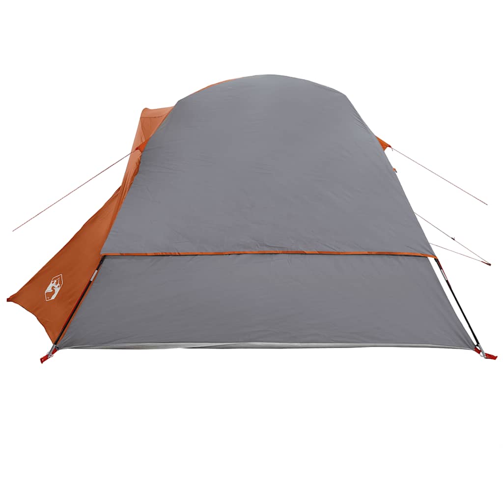 Tent 4-Persoons Waterdicht Grijs En Oranje