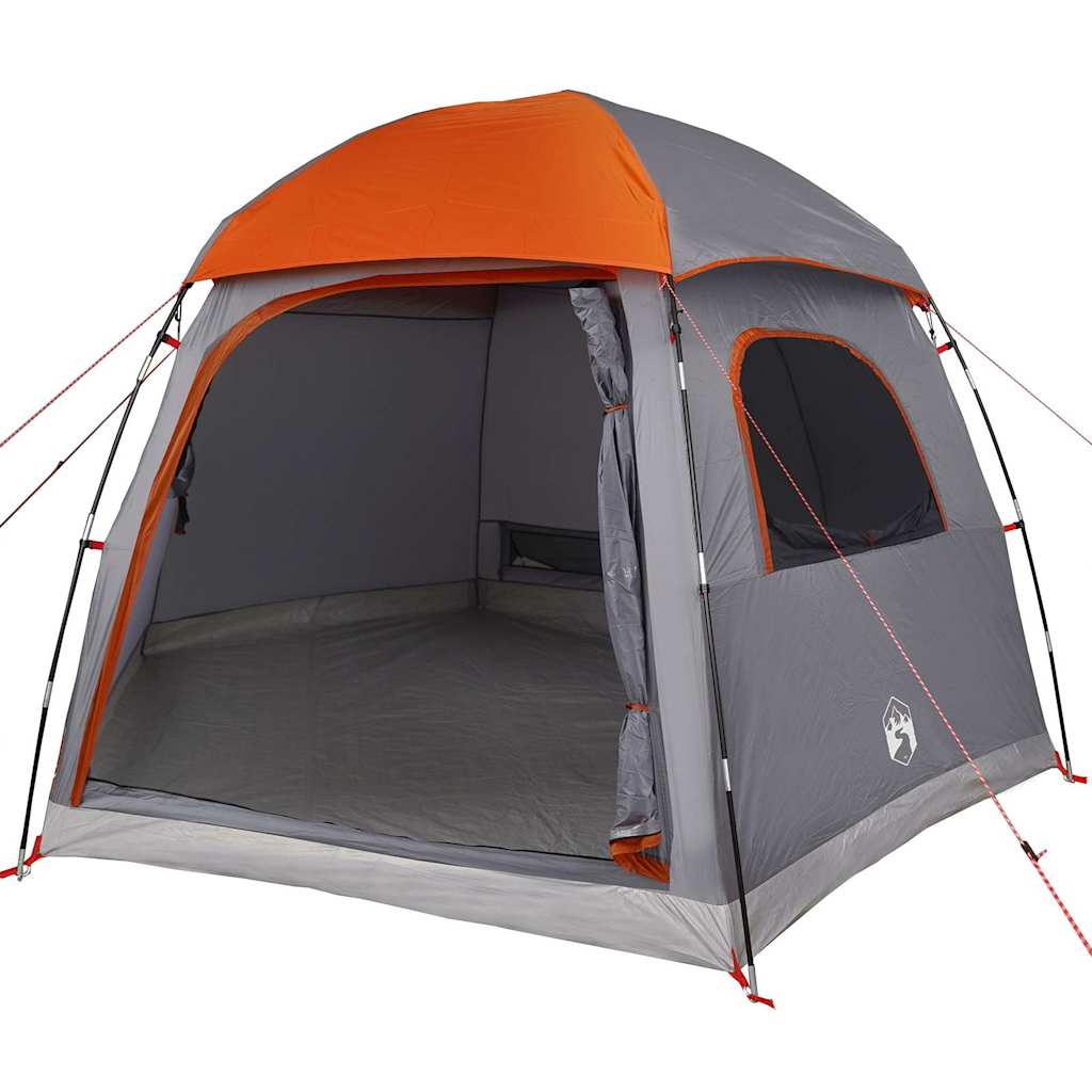 Familietent Iglo 6-Persoons Waterdicht Grijs En Oranje