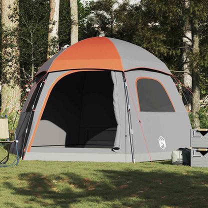 Familietent Iglo 6-Persoons Waterdicht Grijs En Oranje