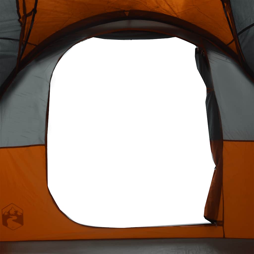 Tunneltent 6-Persoons Waterdicht Grijs En Oranje