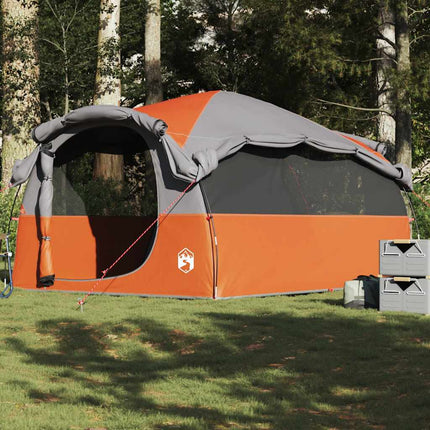 Tunneltent 6-Persoons Waterdicht Grijs En Oranje