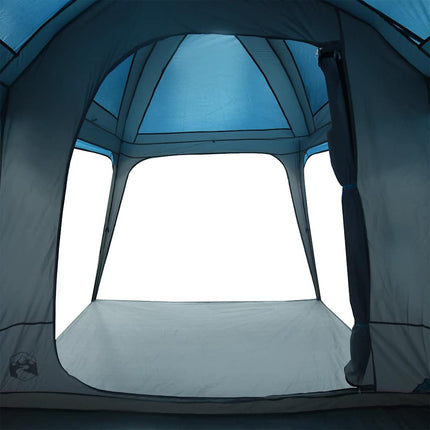 Kampeertent Met Verandakoepel 5-Persoons Waterdicht Blauw
