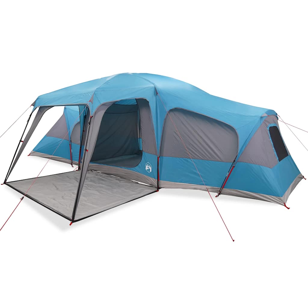 Familietent Met Verandakoepel 9-Persoons Waterdicht Blauw