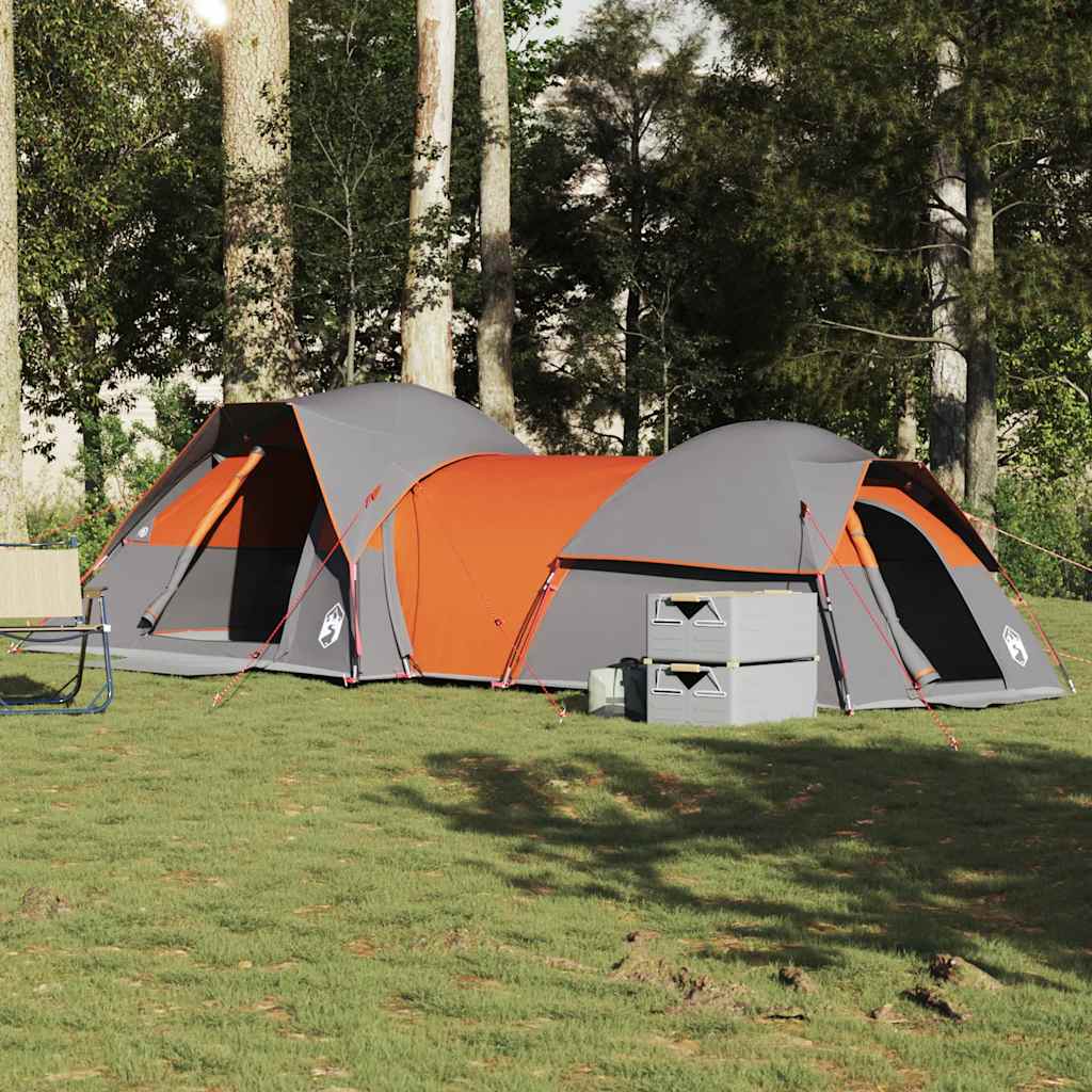 Tent 5-Persoons Waterdicht Grijs En Oranje
