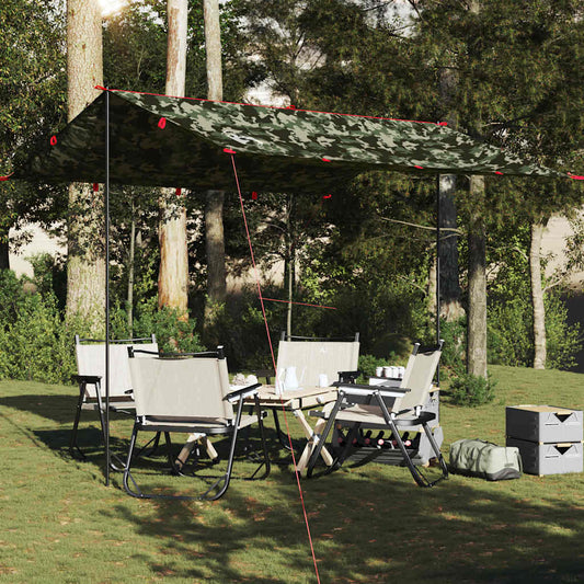 Kampeerluifel waterdicht 306x306 cm camouflage