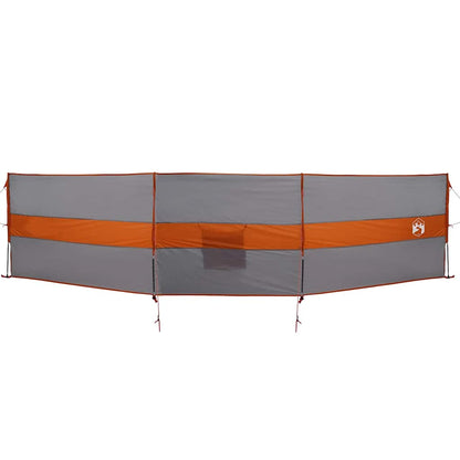 Windscherm camping waterdicht 490x123 cm grijs en oranje