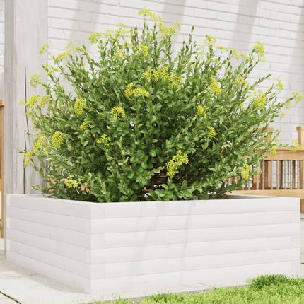 Plantenbak 70X40X72,5 Cm Massief Grenenhout Wit