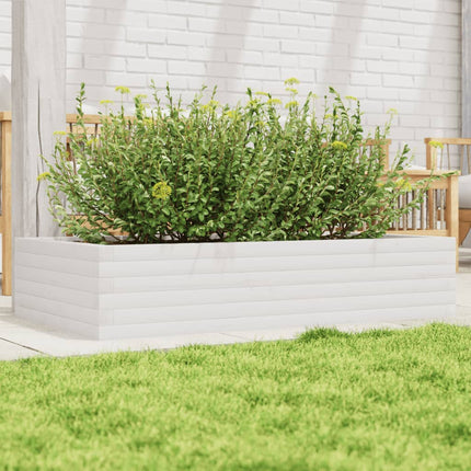 Plantenbak 70X40X72,5 Cm Massief Grenenhout Wit
