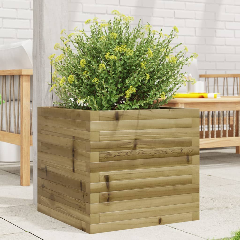 Plantenbak 40X40X49,5 Cm Geïmpregneerd Grenenhout Naturel Geïmpregneerd