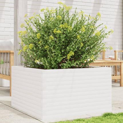 Plantenbak 70X40X72,5 Cm Massief Grenenhout Wit