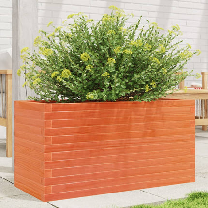 Plantenbak Massief Grenenhout Wasbruin