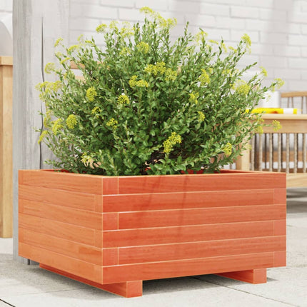 Plantenbak Massief Grenenhout Wasbruin