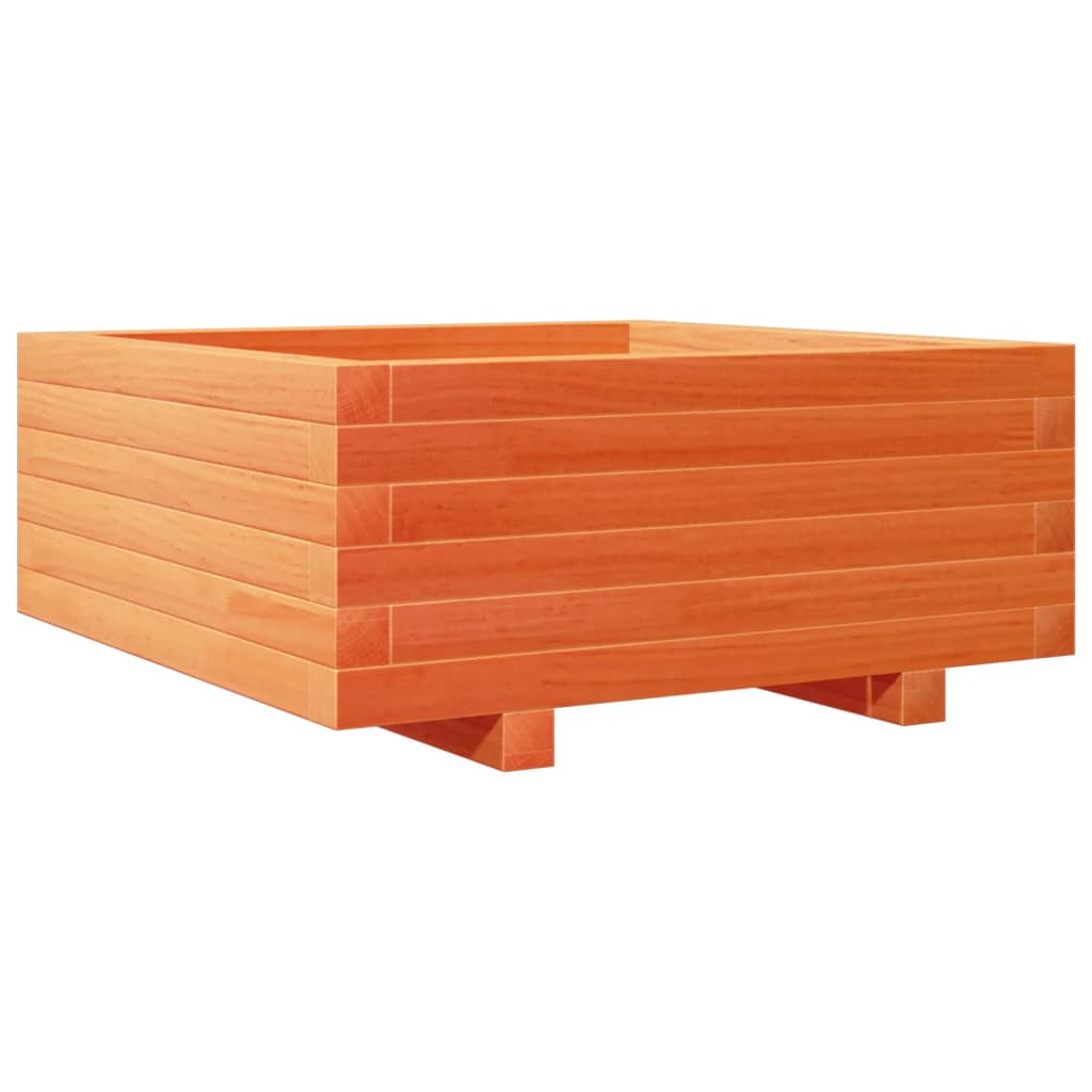 Plantenbak 60X60X26,5 Cm Massief Grenenhout Wasbruin Naturel Geïmpregneerd