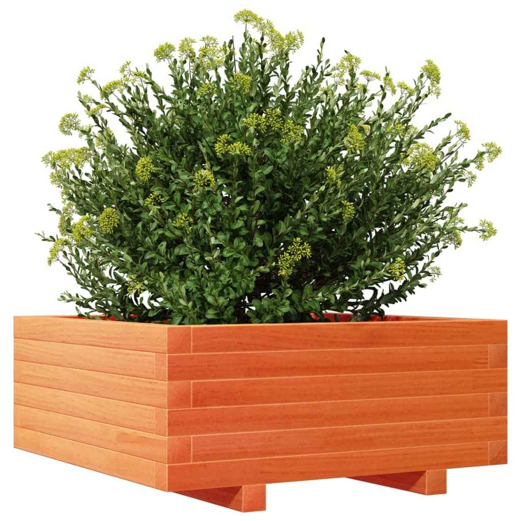 Plantenbak 60X60X26,5 Cm Massief Grenenhout Wasbruin Naturel Geïmpregneerd