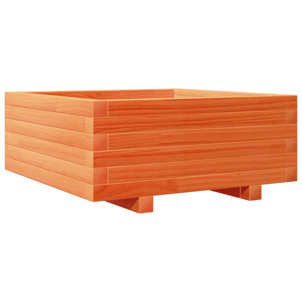Plantenbak 60X60X26,5 Cm Massief Grenenhout Wasbruin Naturel Geïmpregneerd