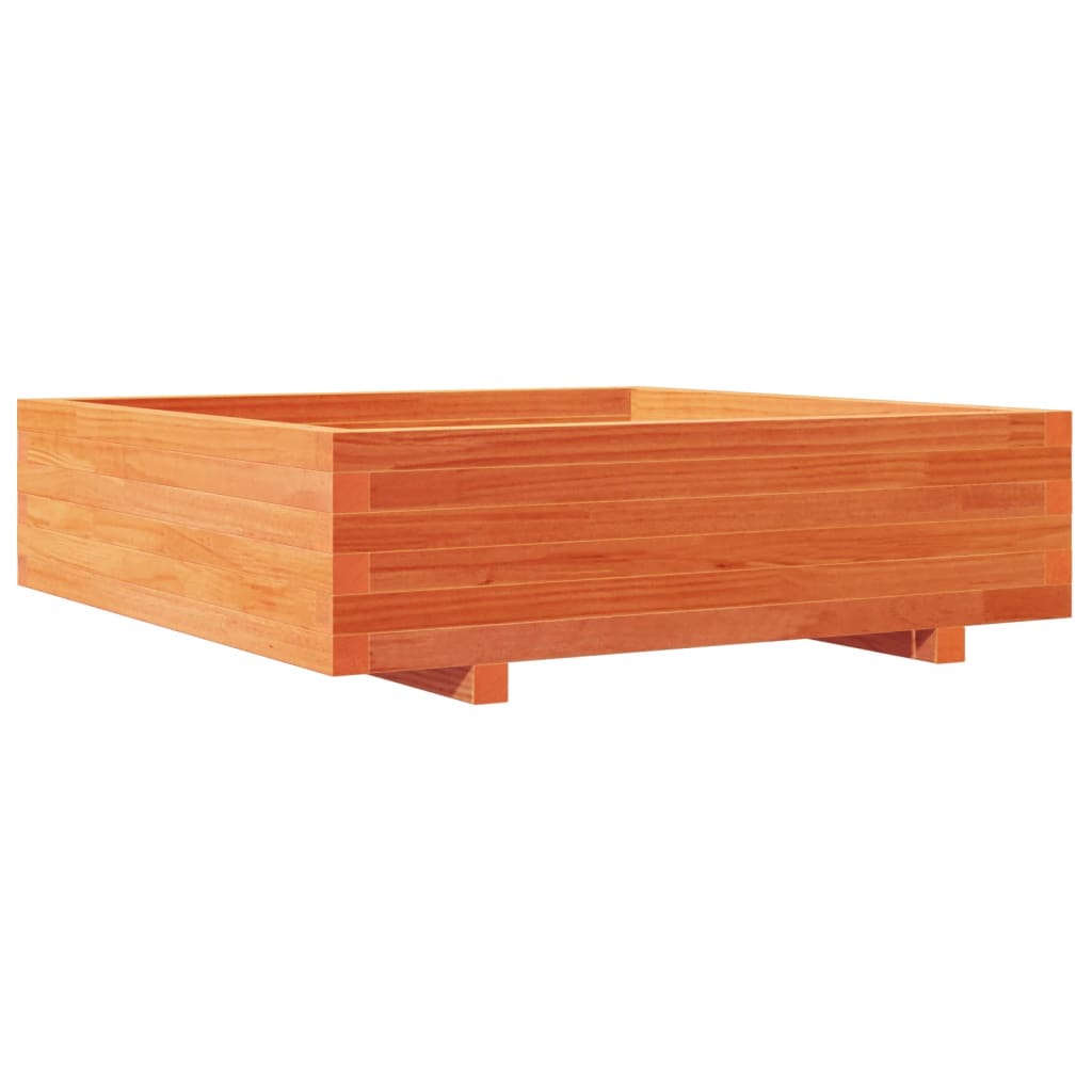 Plantenbak 90X90X26,5 Cm Massief Grenenhout Wasbruin Naturel Geïmpregneerd