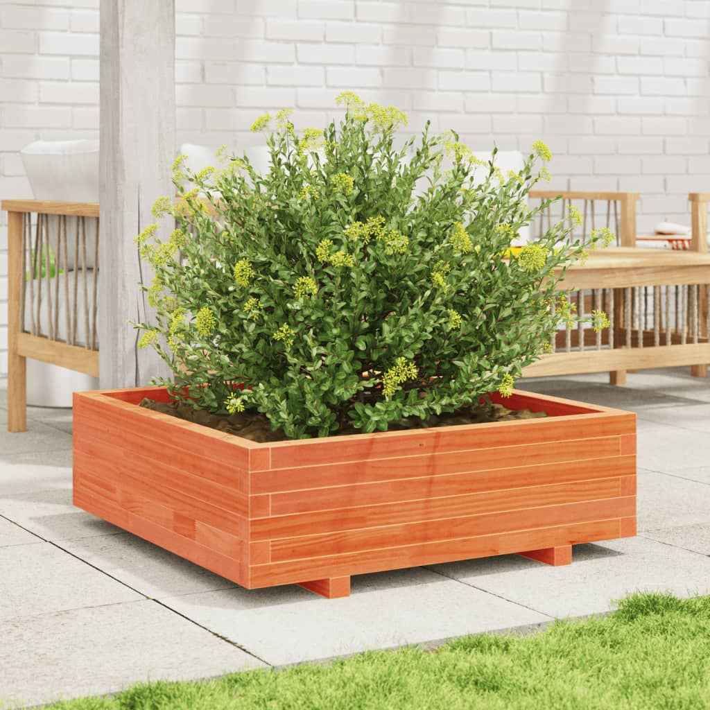 Plantenbak 90X90X26,5 Cm Massief Grenenhout Wasbruin Naturel Geïmpregneerd