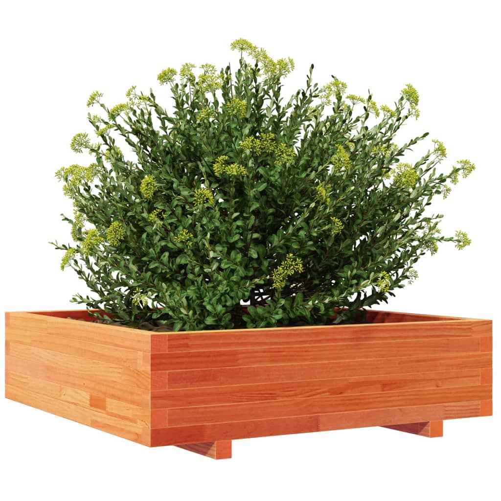 Plantenbak 90X90X26,5 Cm Massief Grenenhout Wasbruin Naturel Geïmpregneerd