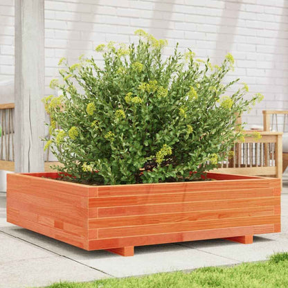 Plantenbak 90X90X26,5 Cm Massief Grenenhout Wasbruin Naturel Geïmpregneerd
