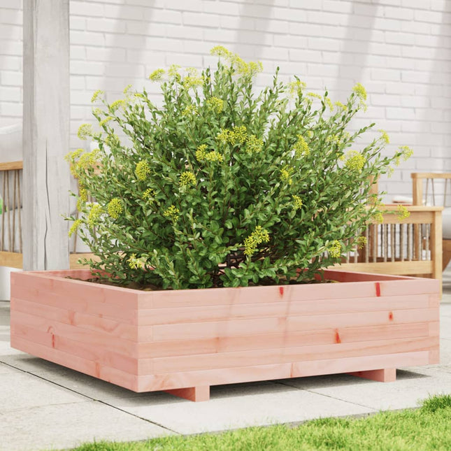 Plantenbak 90X90X26,5 Cm Massief Douglashout Crèmekleurige Streep