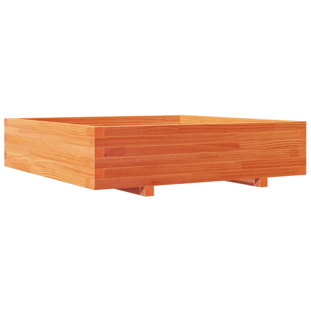 Plantenbak 100X100X26,5 Cm Massief Grenenhout Wasbruin Naturel Geïmpregneerd