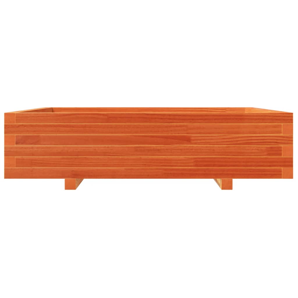 Plantenbak 100X100X26,5 Cm Massief Grenenhout Wasbruin Naturel Geïmpregneerd