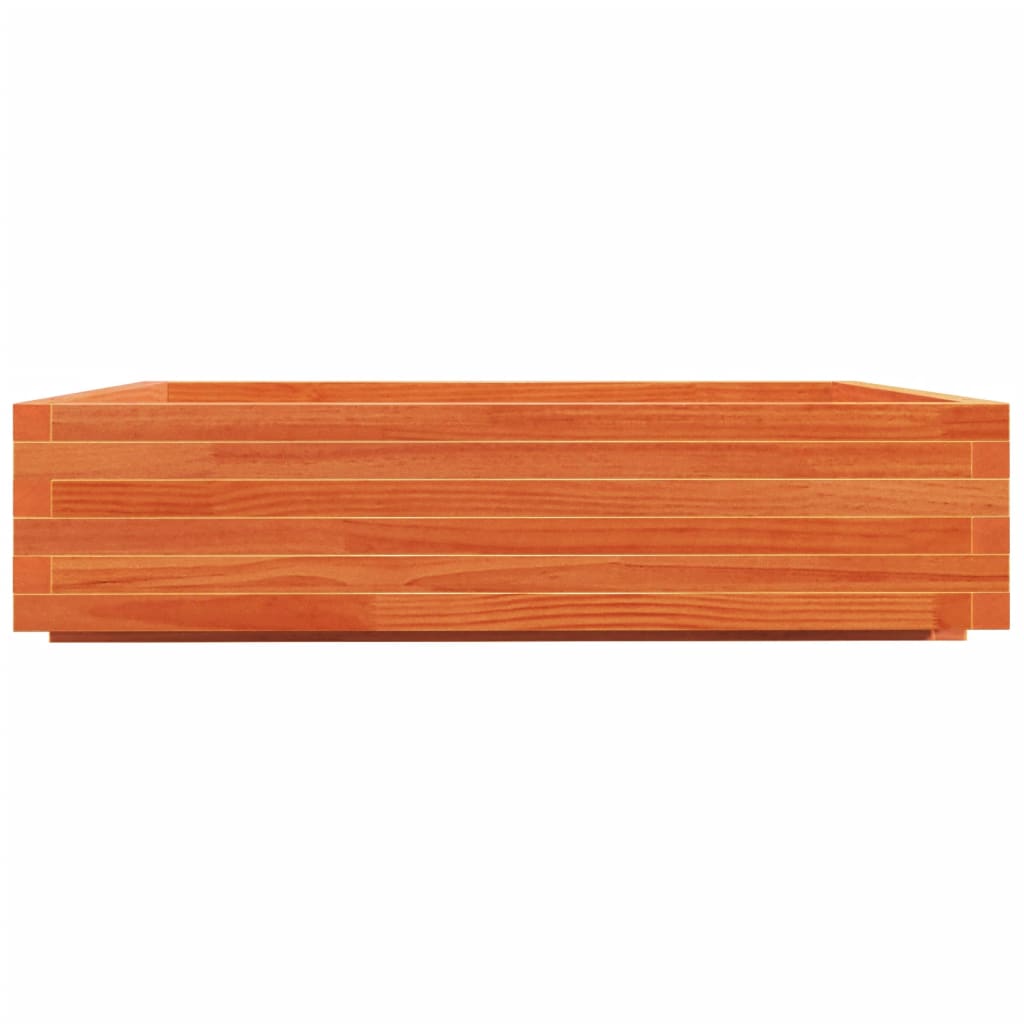Plantenbak 100X100X26,5 Cm Massief Grenenhout Wasbruin Naturel Geïmpregneerd