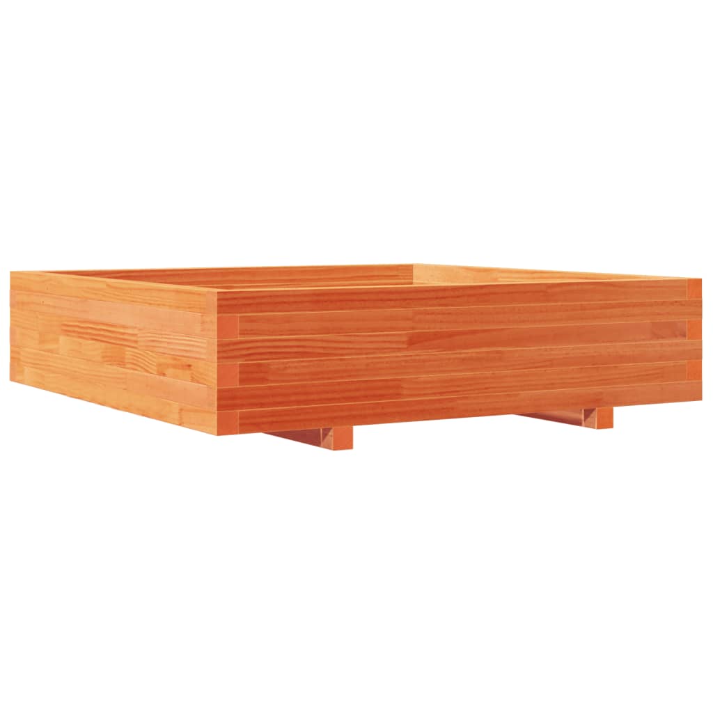 Plantenbak 100X100X26,5 Cm Massief Grenenhout Wasbruin Naturel Geïmpregneerd