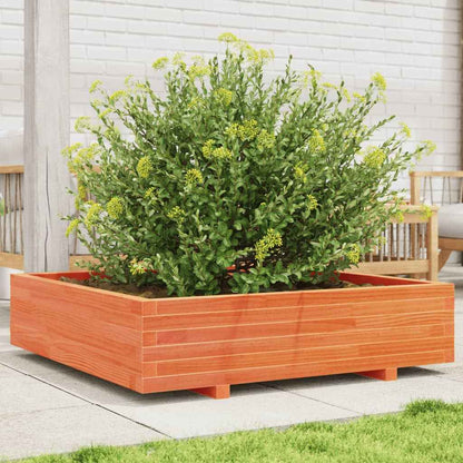 Plantenbak 100X100X26,5 Cm Massief Grenenhout Wasbruin Naturel Geïmpregneerd