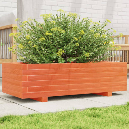 Plantenbak Massief Grenenhout Wasbruin