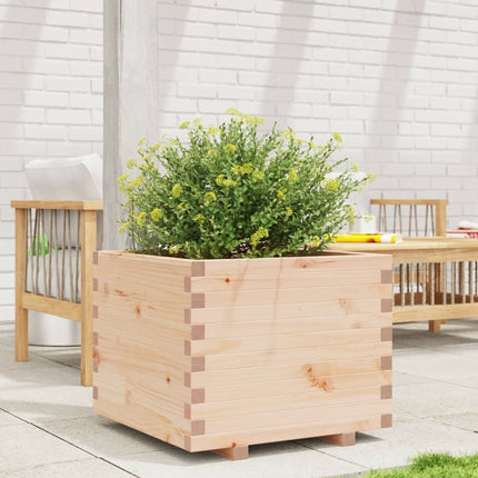 Plantenbak 60X60X49,5 Cm Massief Grenenhout Lichtgroen