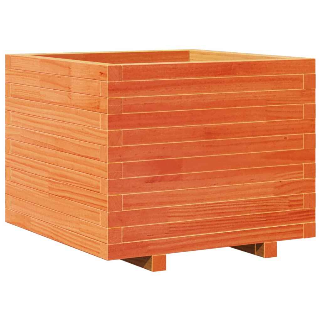 Plantenbak 60X60X49,5 Cm Massief Grenenhout Wasbruin Naturel Geïmpregneerd