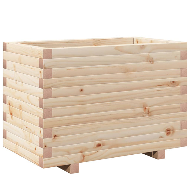 Plantenbak 70X40X49,5 Cm Massief Grenenhout Wit