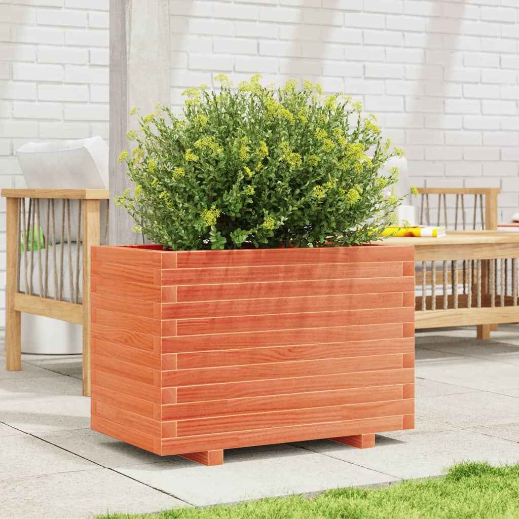Plantenbak 70X40X49,5 Cm Massief Grenenhout Wasbruin Naturel Geïmpregneerd