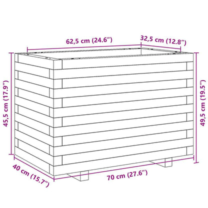 Plantenbak 70X40X49,5 Cm Massief Grenenhout Wasbruin Naturel Geïmpregneerd